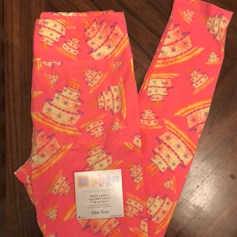 Lularoe OS birthday leggings, NWT